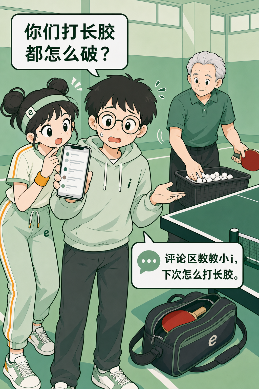 小i和小e开始研究怎么破长胶